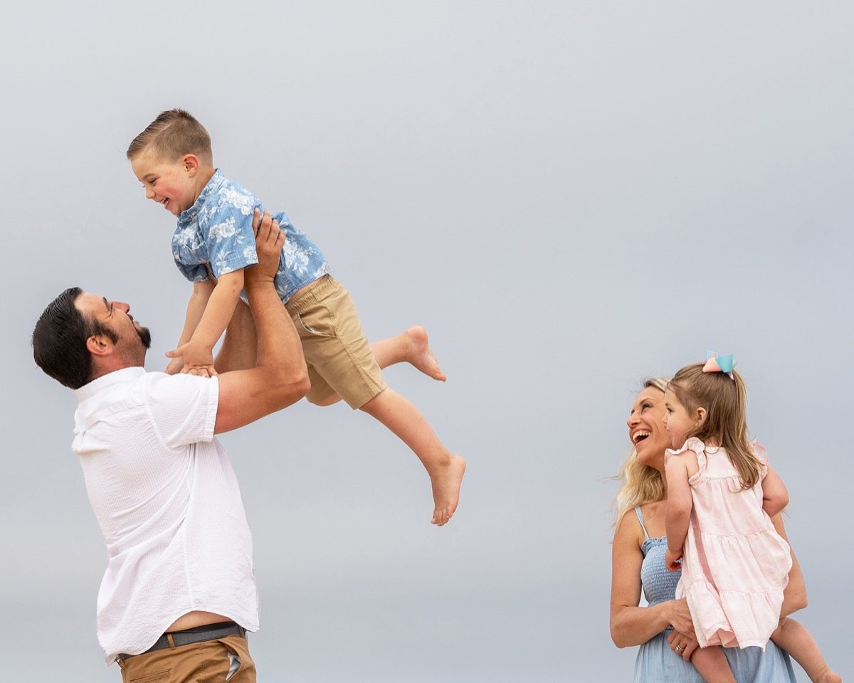 Family portrait session outdoors