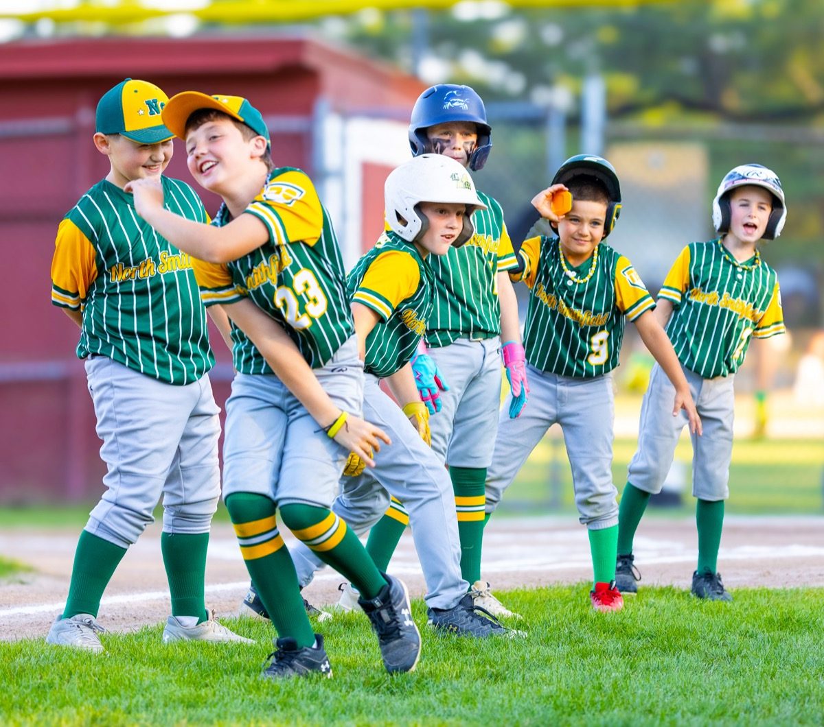 Youth sports team photography session